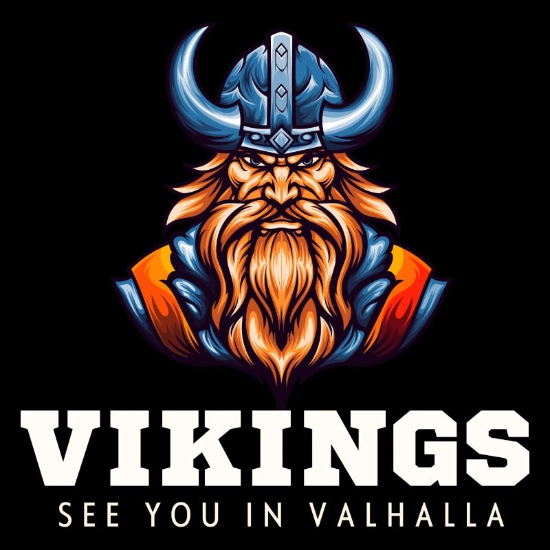 Cartoon Vikings - See You in Valhalla