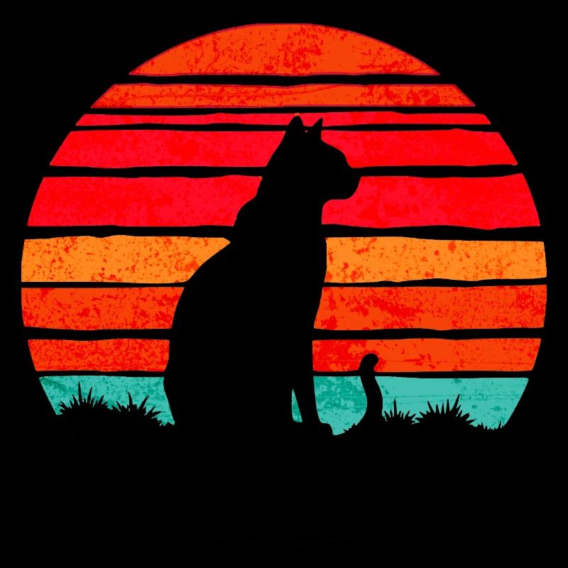 Cat at sunset