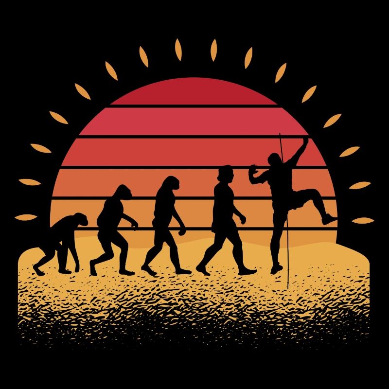 Evolution Bergsteigen Bouldern Klettern Kletterer
