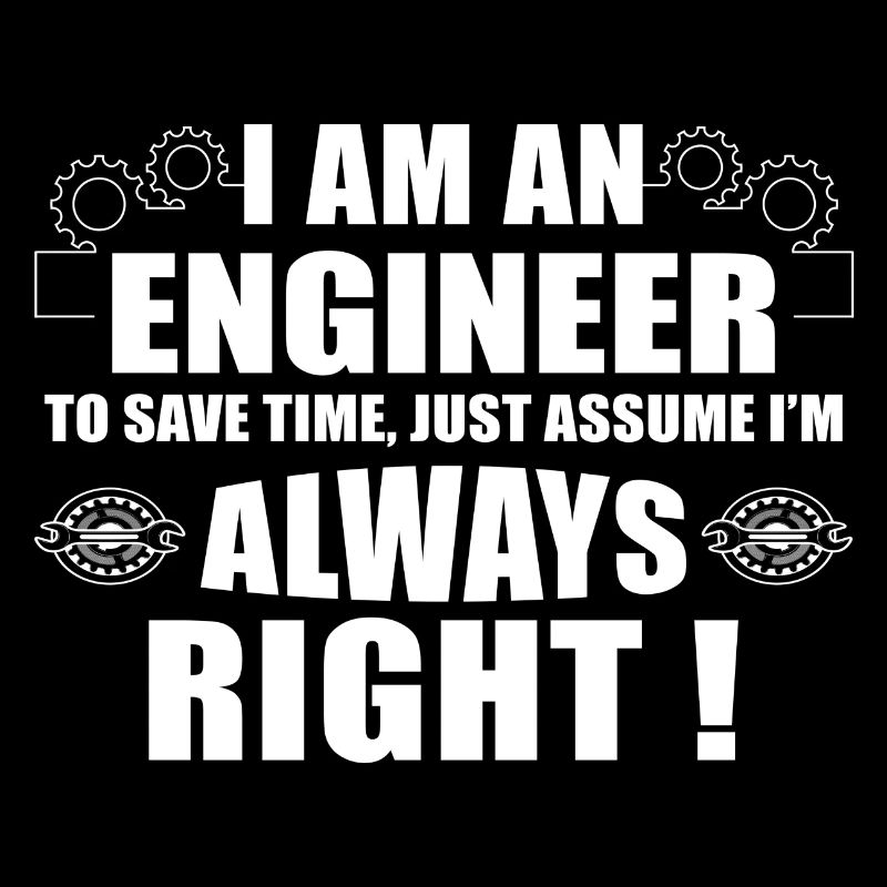 I Am An Engineer To Save Time I'm Always Right