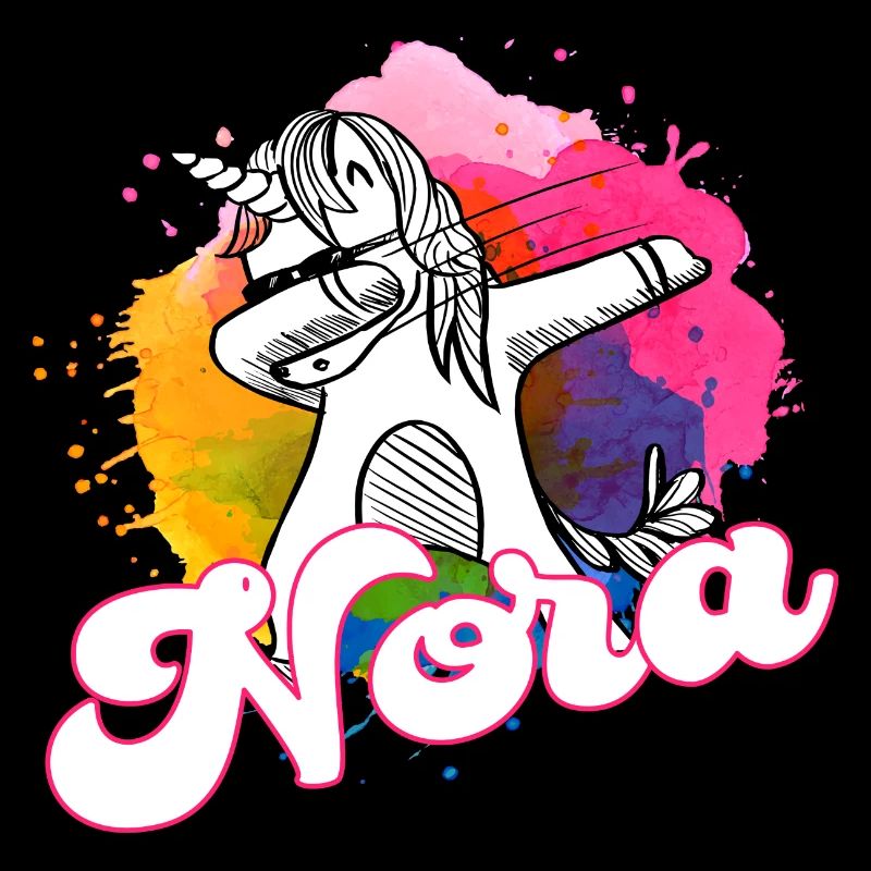 NORA - Beau nom avec licorne dabbing