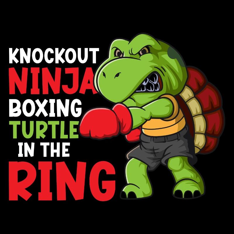 Drôle de tortue graphique Knockout tortue Ninja Vintage