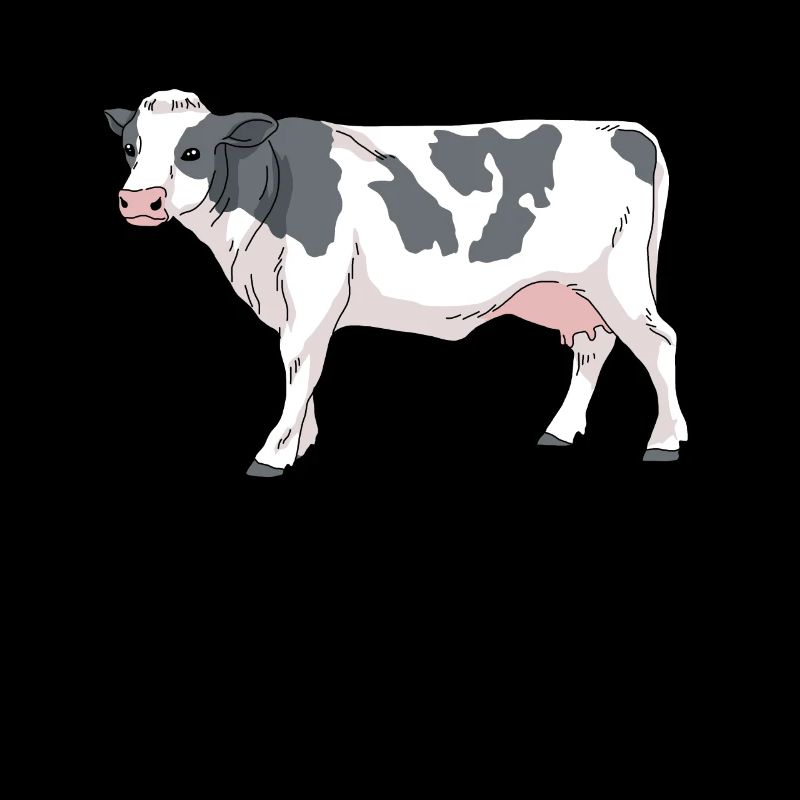Vache de dessin animé avec des taches
