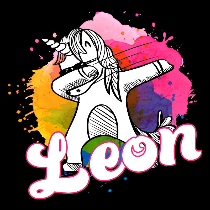 LEON- Beau nom de garçon avec une licorne cool