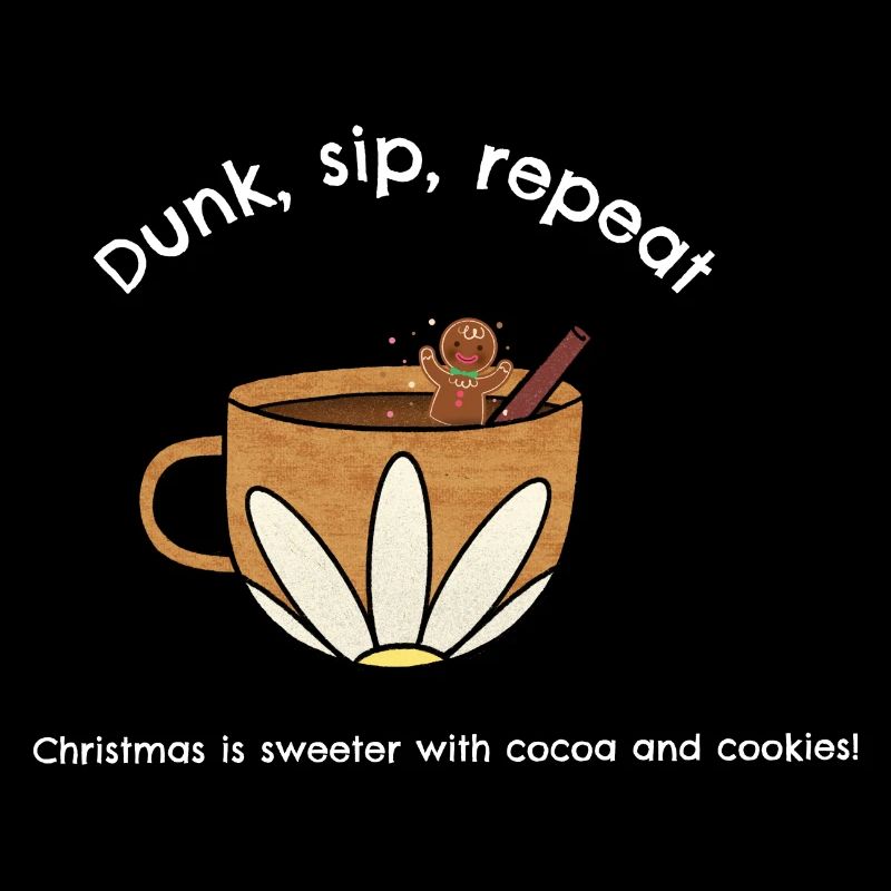 hot cocoa cookie t shirt design