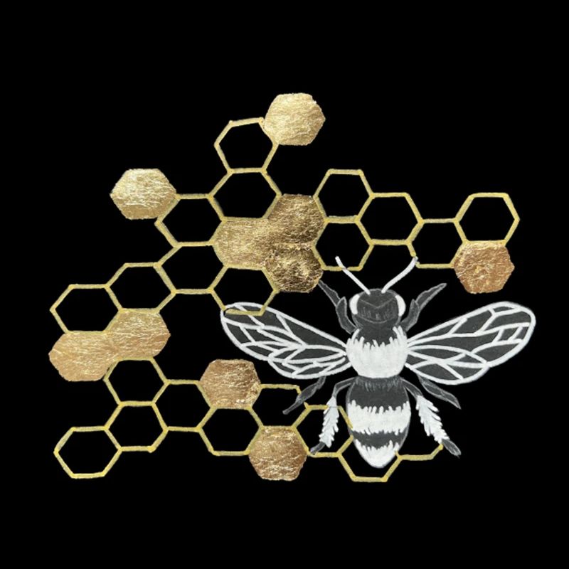 Hive with gold leaf