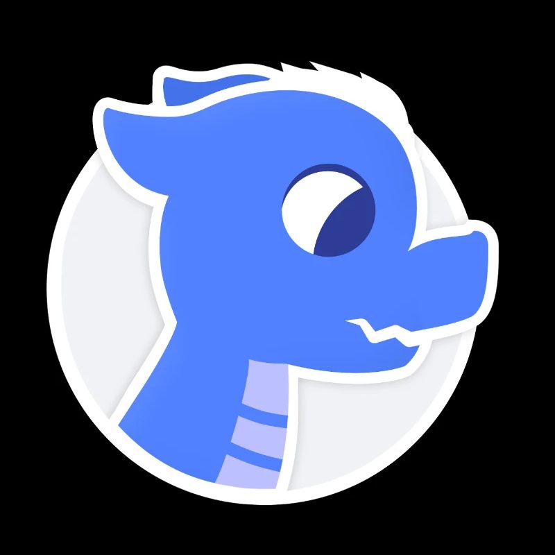 Mignon dragon douillet bleu