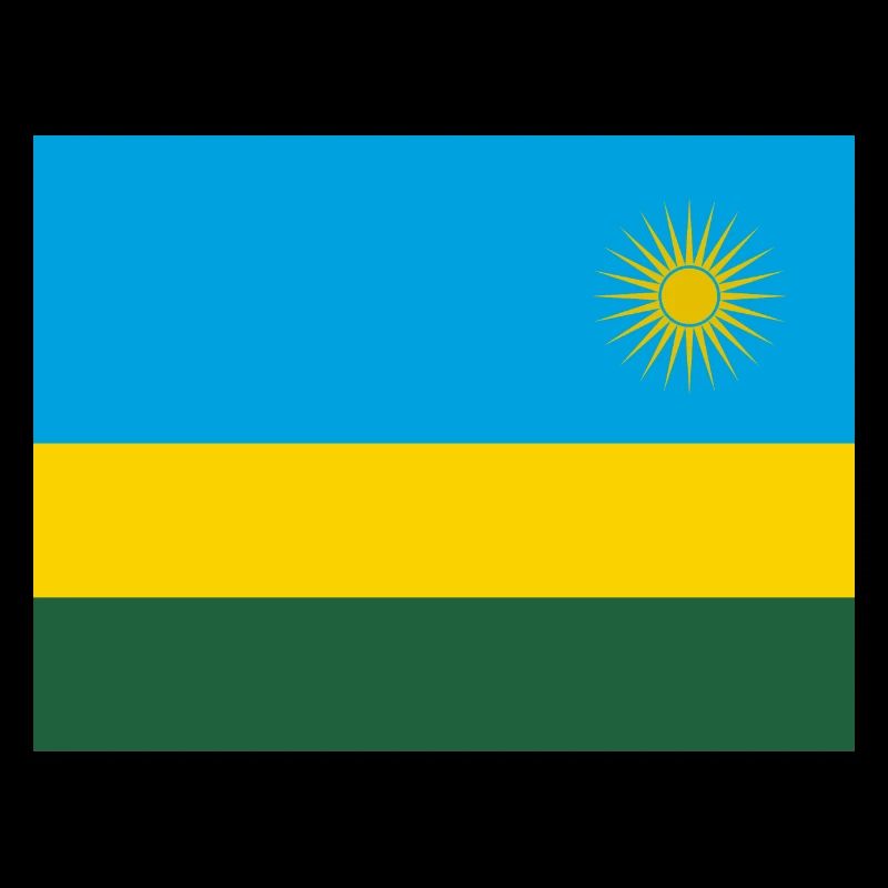 Bouche avec le drapeau Rwanda