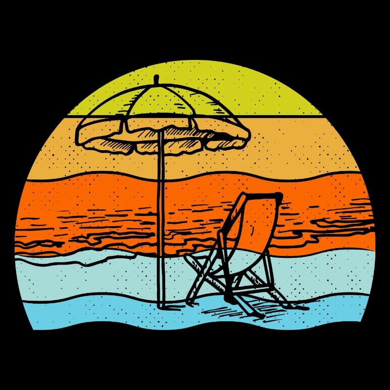 Vintage Summer Beach Sunset