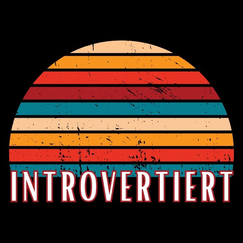 Introvertiert Logo Retro Design