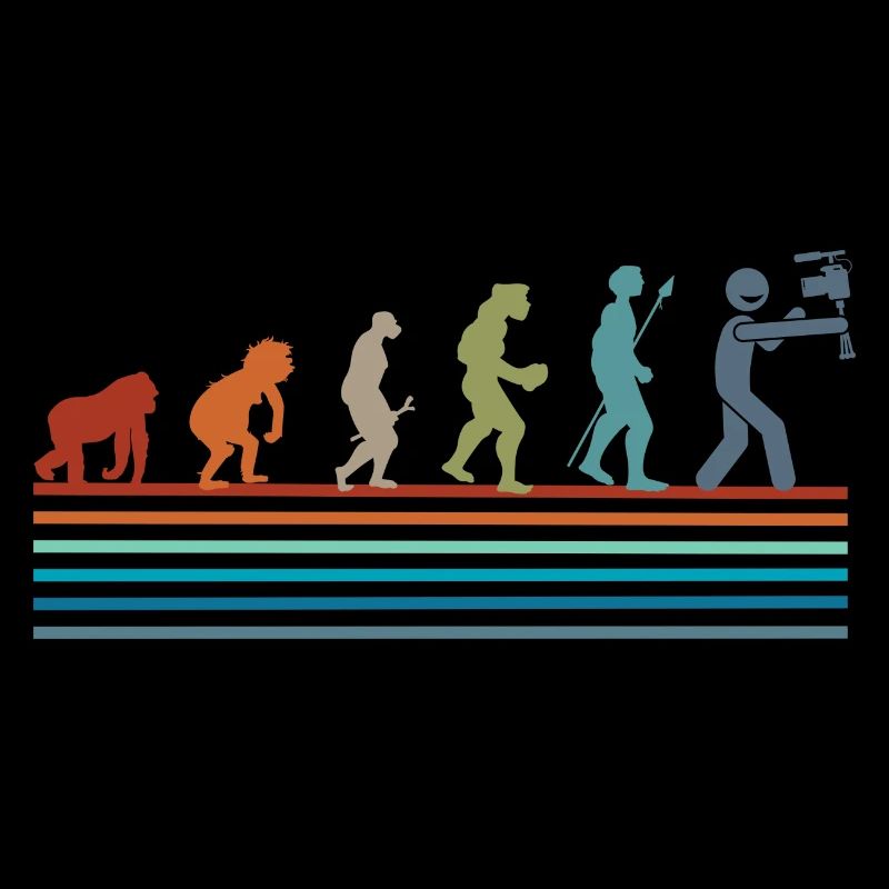 Retro Vintage Social Media Evolution