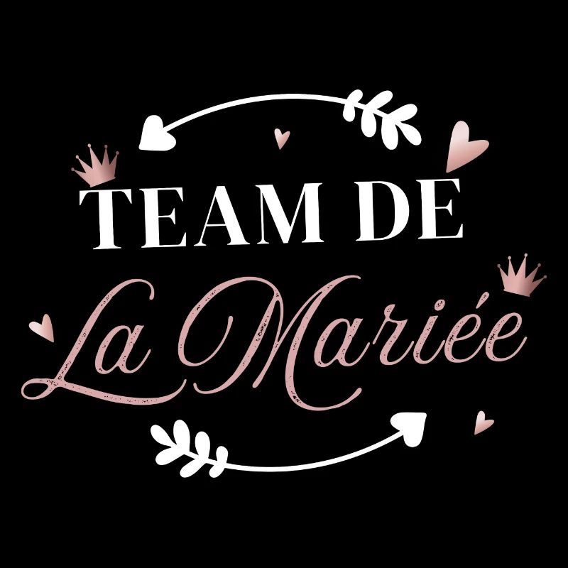 Team de la mariée rose flèche