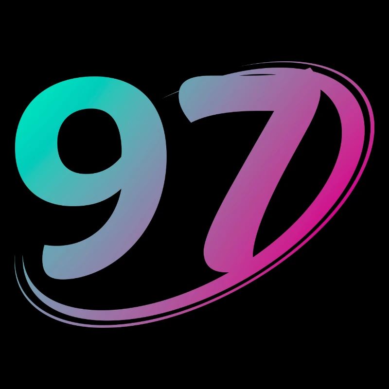 Numéro 97 multicolore