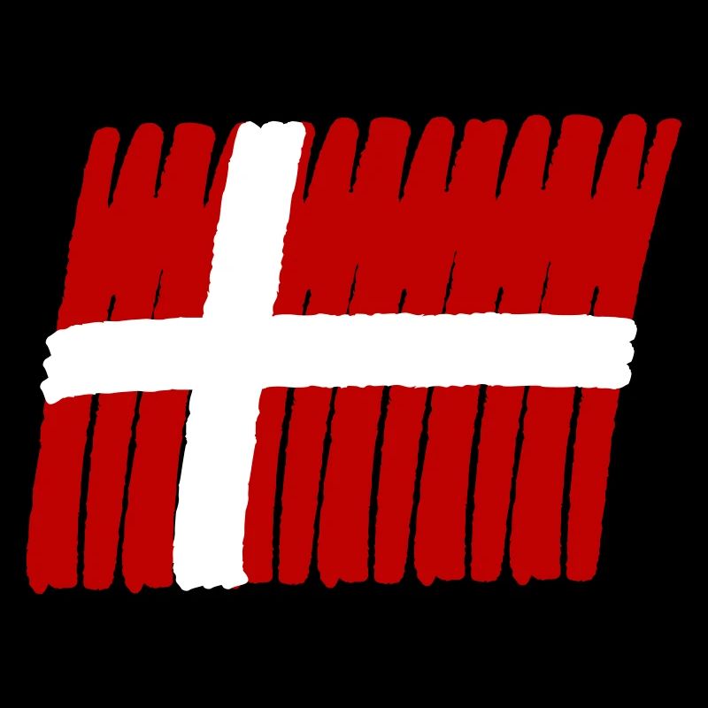 Danemark Dansk Drapeau peint Copenhague Scandinav
