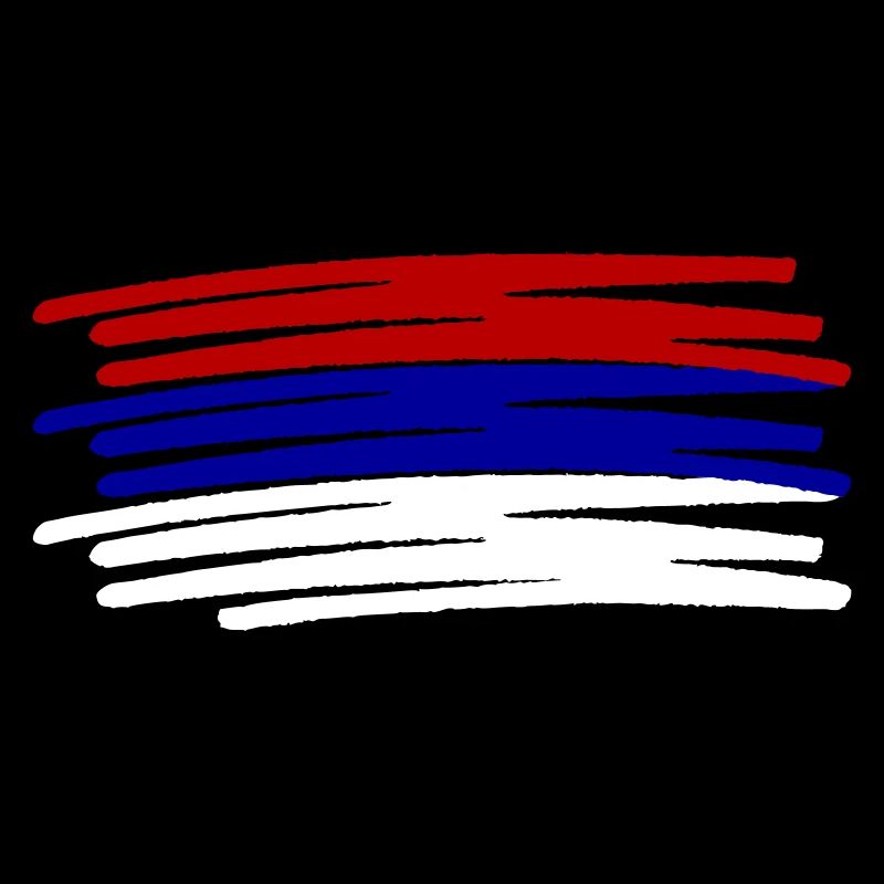 Drapeau de la Serbie peint peint