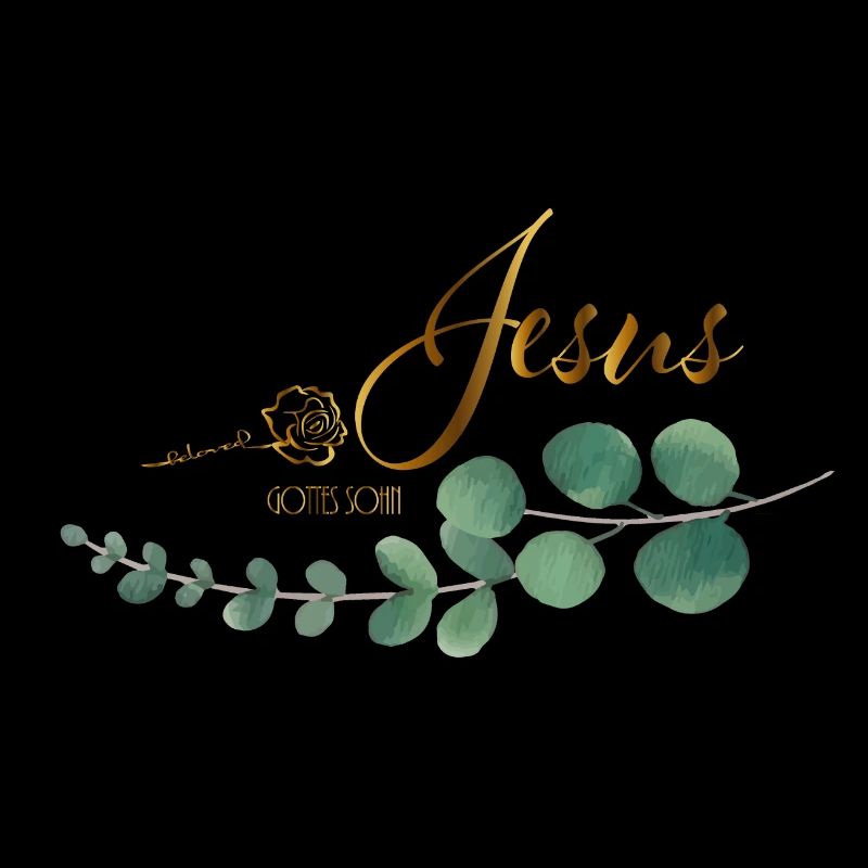 beloved schrift mit Rose Eukalyptus Jesus