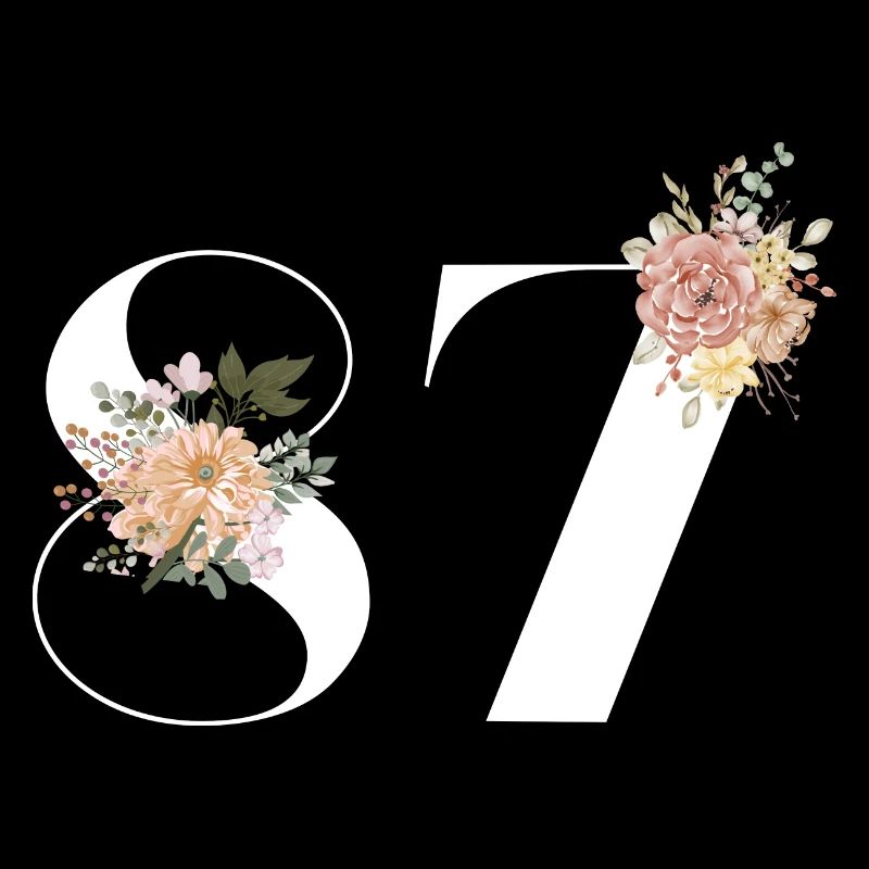 87e anniversaire fleuris (Cadeau de 87 ans)