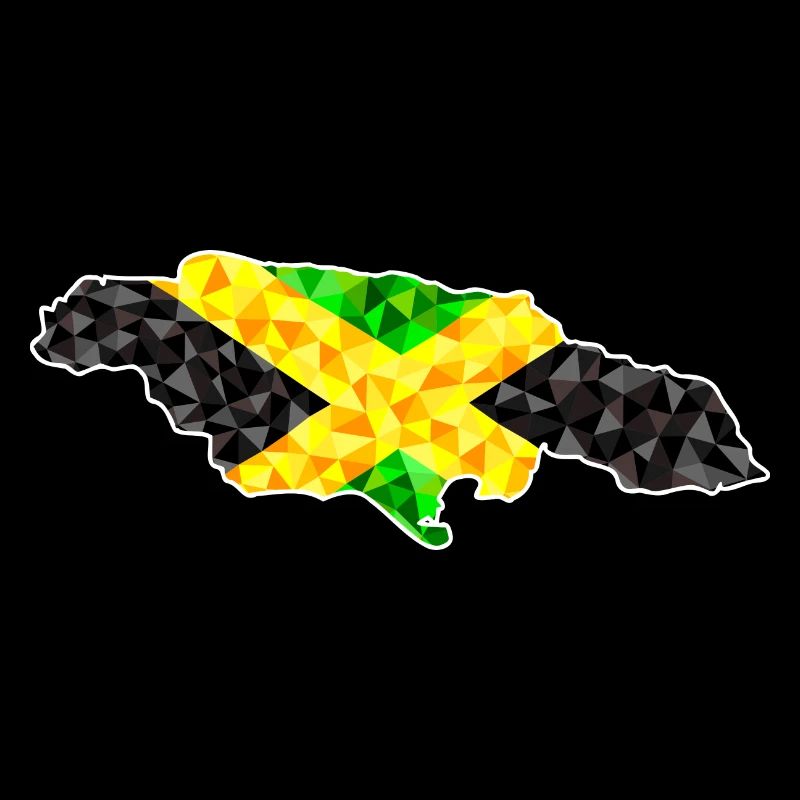 Jamaica Karte im low poly Diamat Stil