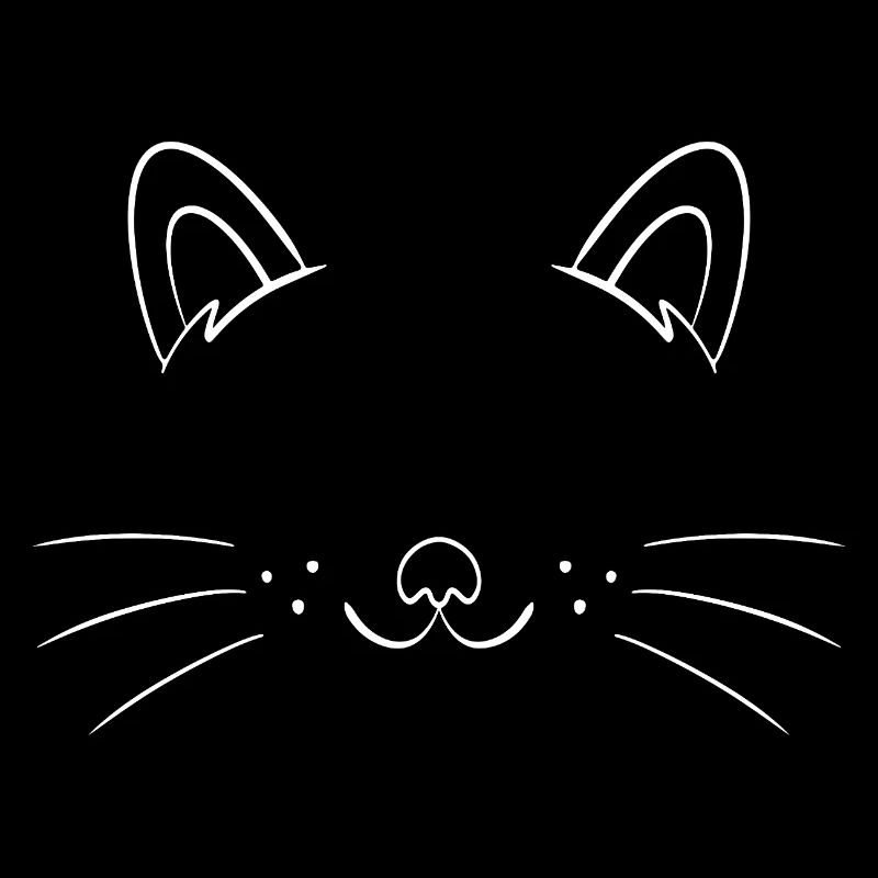 Minimalist Cat Face Design