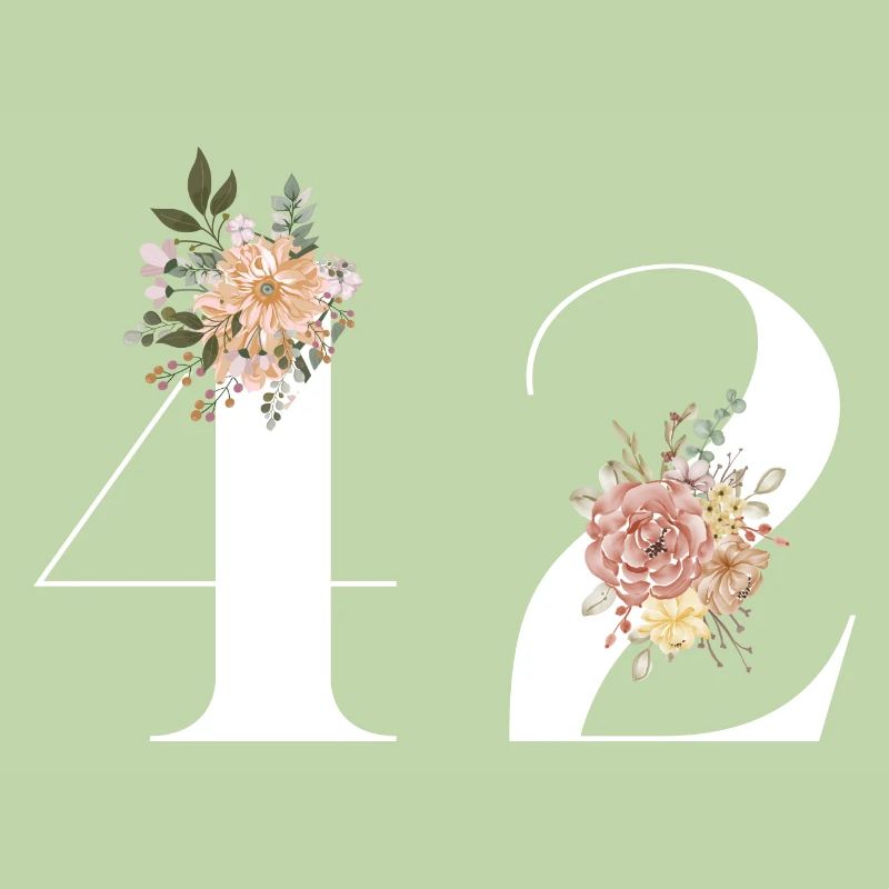 42e anniversaire fleuris (Cadeau de 42 ans)