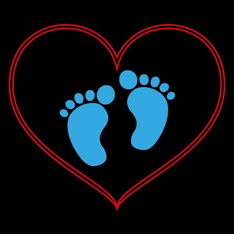 Coeur Bébé Pieds Garçon