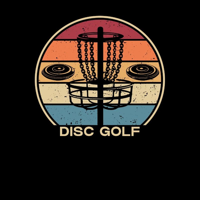 Retro Frisbee Golf Basket Disc Disc Golfer