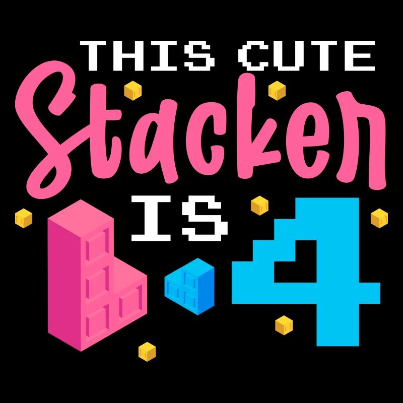 Block-stacking Game Funny Birthday Party Block