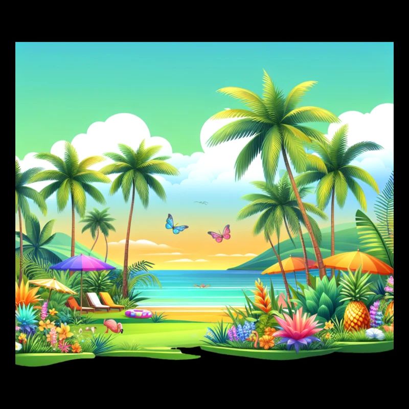 Palm trees and summertime