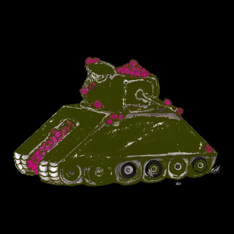 Panzer Blumen Krieg Frieden Peace