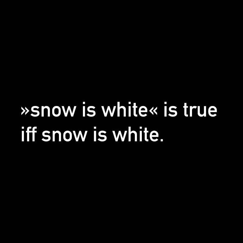 SNOW IS WHITE IFF SNOW IS WHITE - PHILOSOPHY POISON
