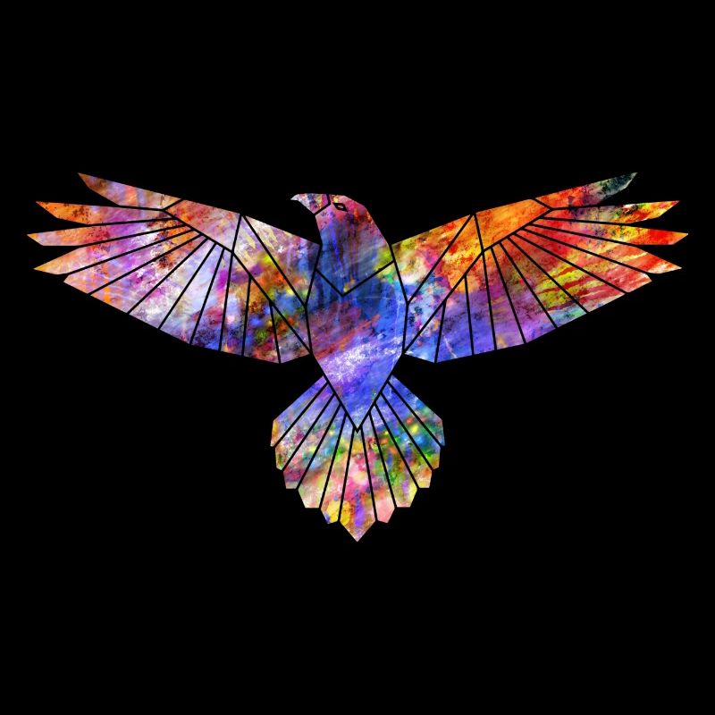 Eagle abstract geometric silhouette