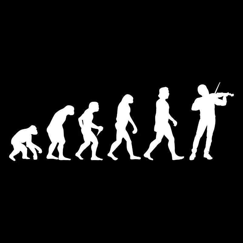 Evolution violinist violin fiddle musician gift
