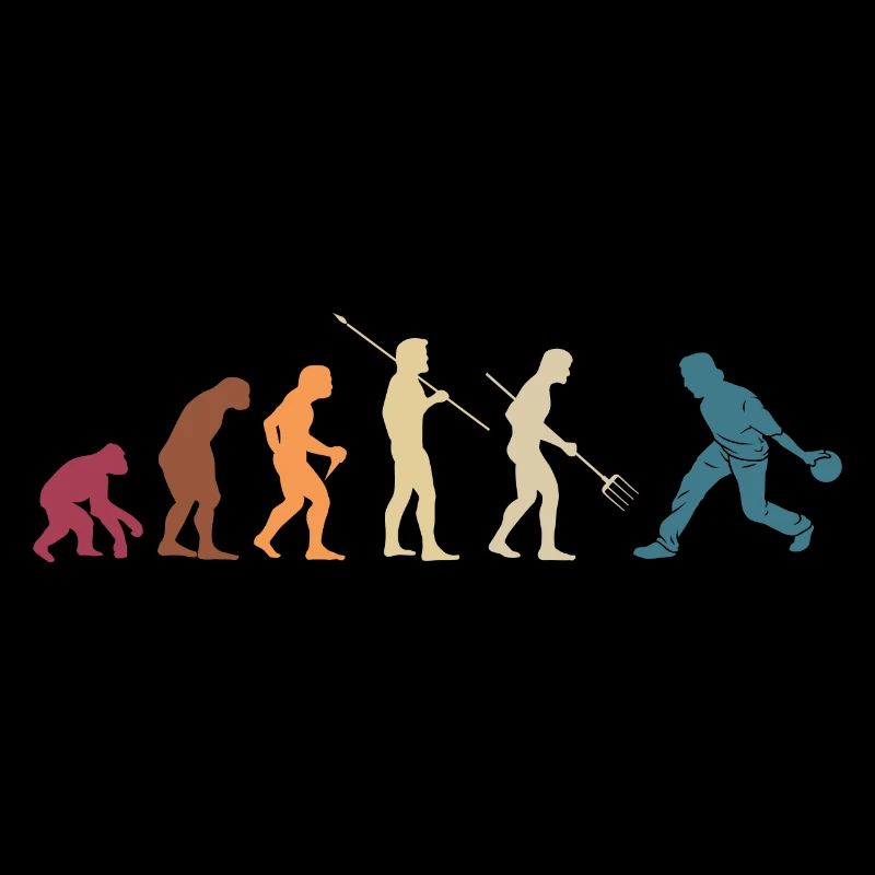 Lustiges Bowling Kegeln Evolution Geschenk
