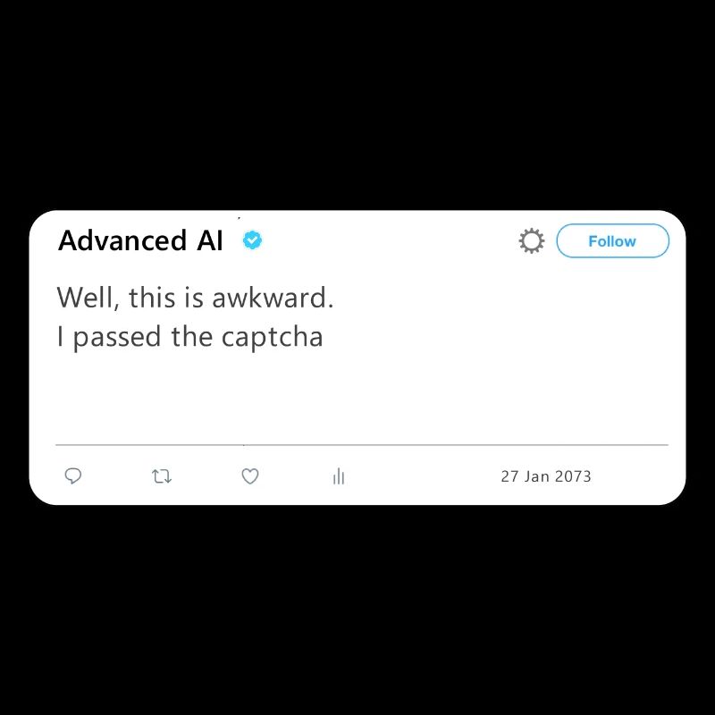 Drôle de robot IA Tweet