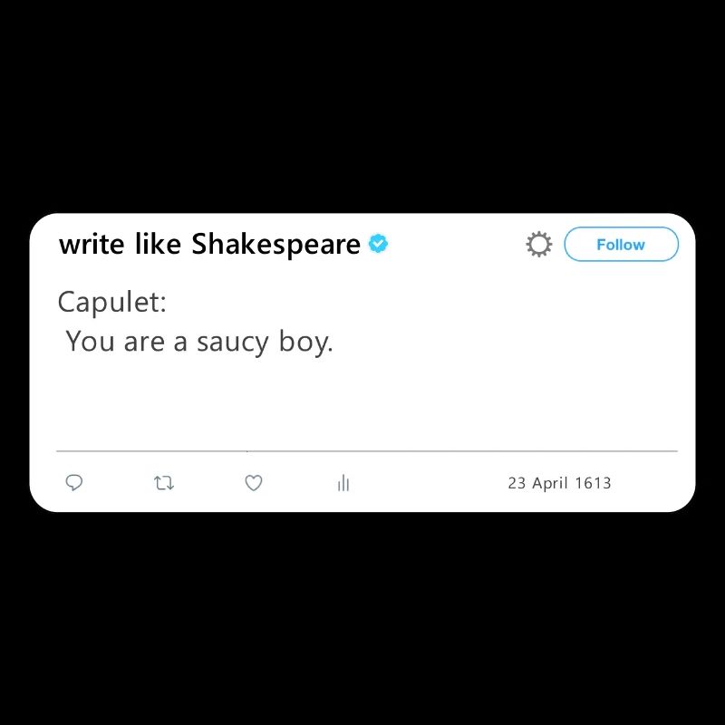 Funny Shakespeare Tweet