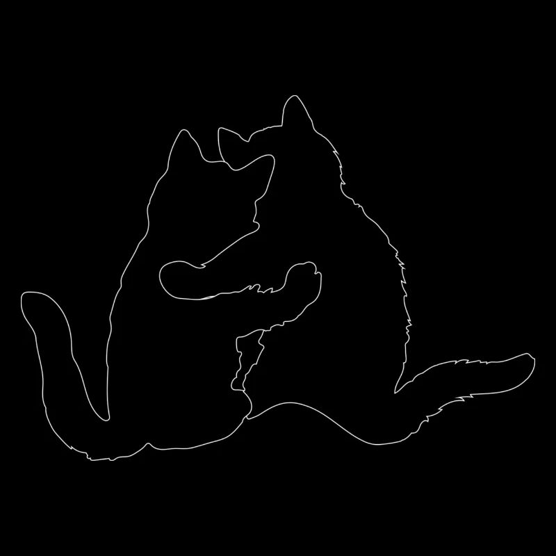 Katze arm in arm