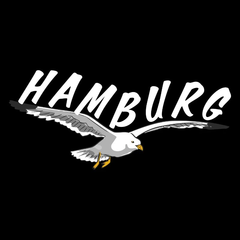 Hamburg about Seagull - white