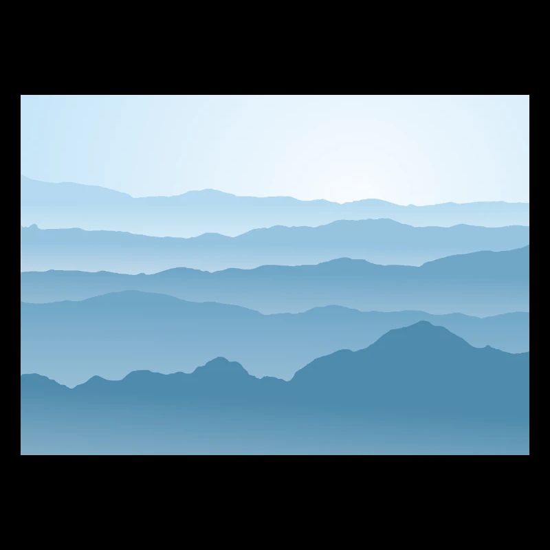 Mountains in blue