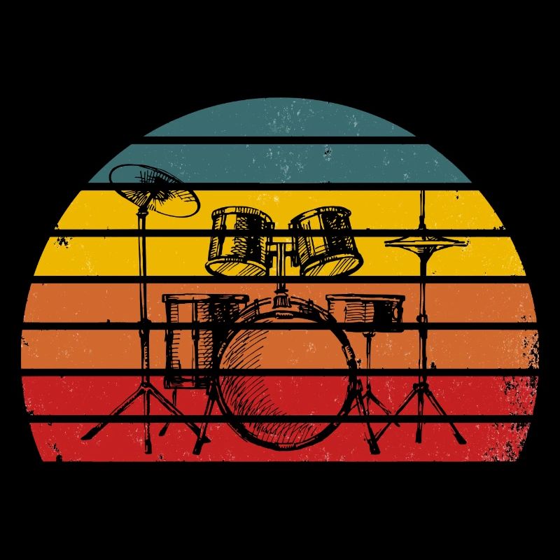Drums Drummer Vintage Drummer Gift