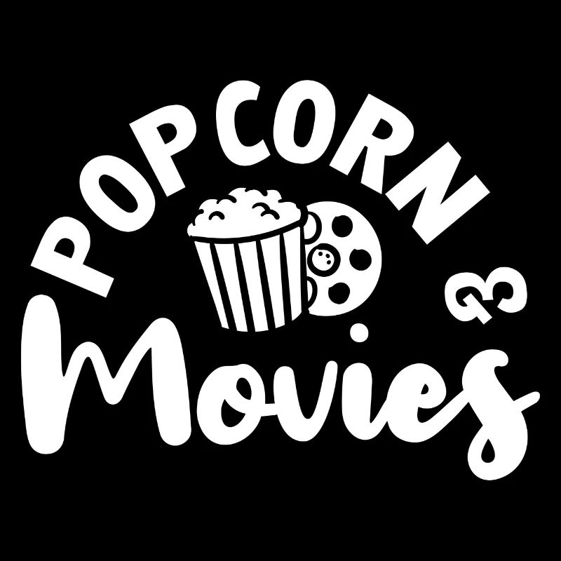 Films et pop-corn Manger du maïs soufflé salé