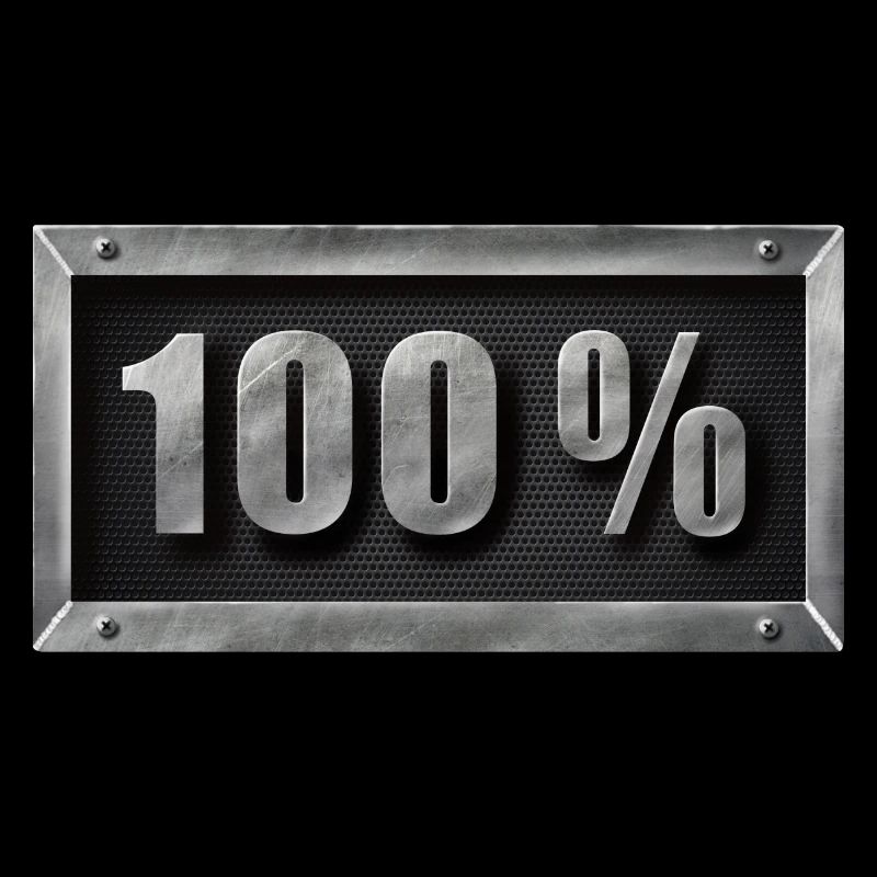 100 % tableau, motivation, métal