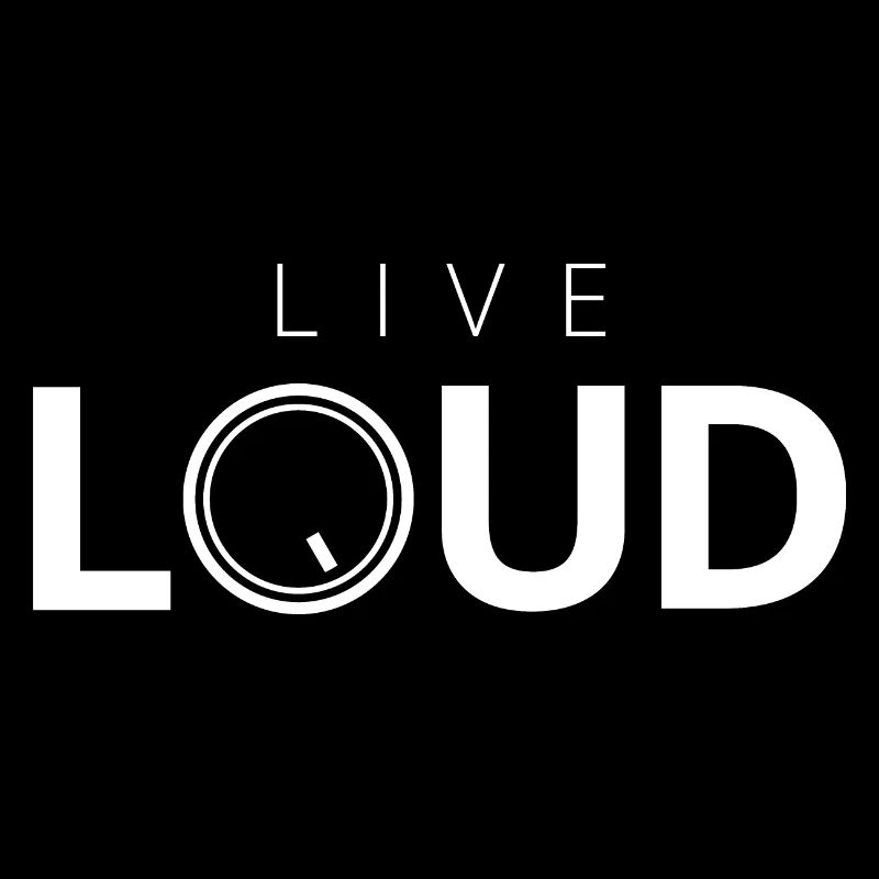 Live loud simpel minimalistisch typographie