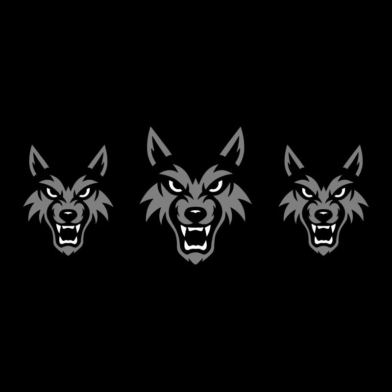 Wolf Kopf Gruppe Rudel