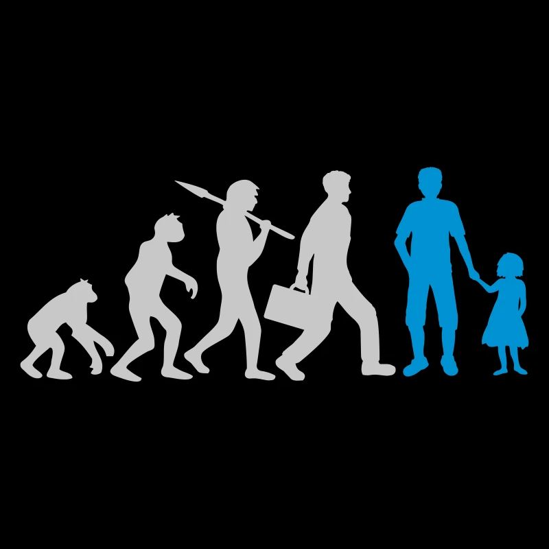 Evolution Papa Tochter Kind