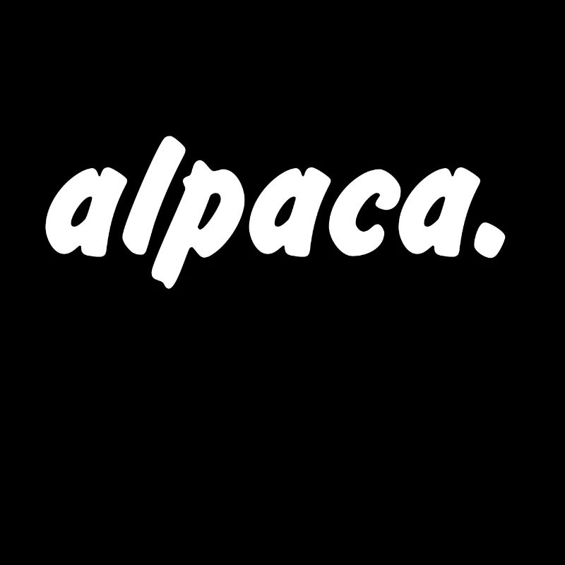Inscription « alpaca ». blanc
