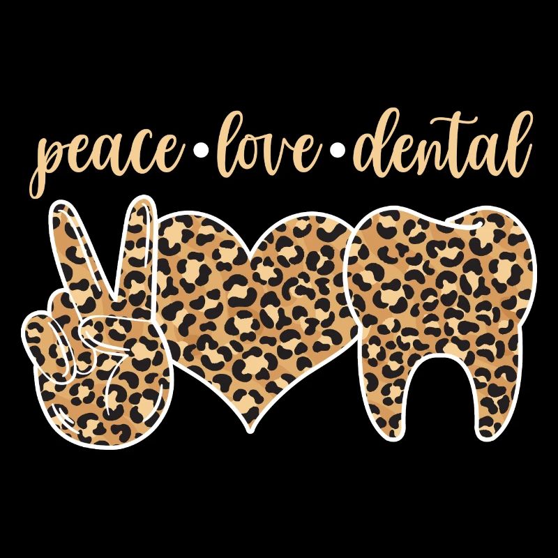 Dentist Leopard Love Tooth Peace