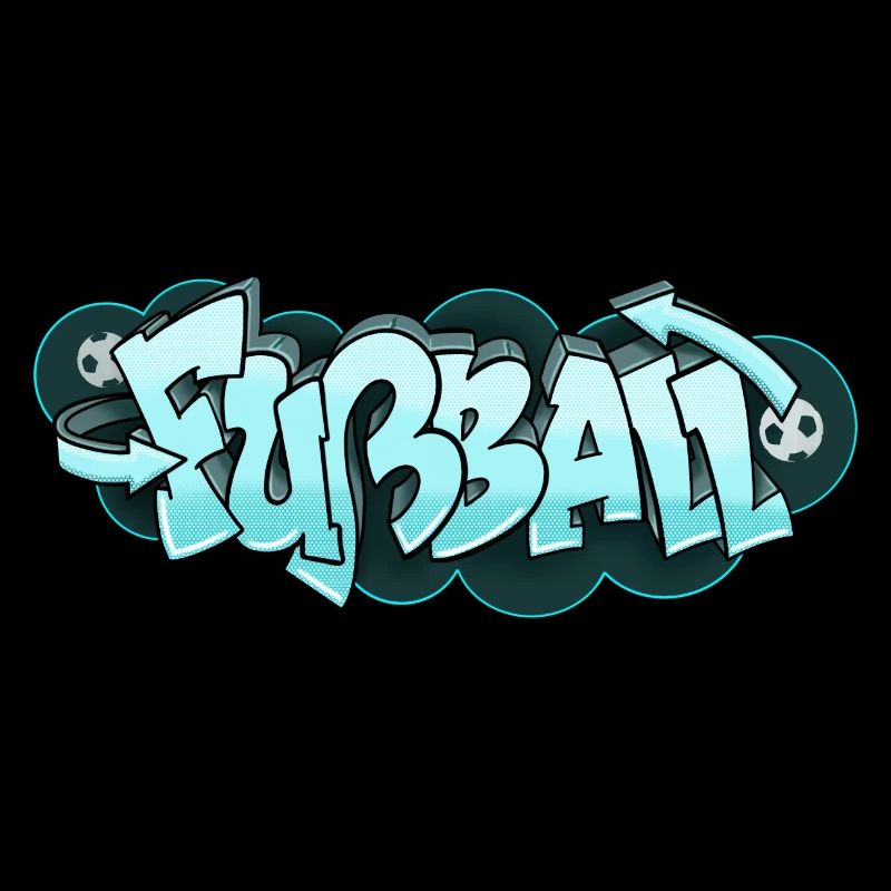 Fußball Graffiti, Cooles Design Geschenkidee