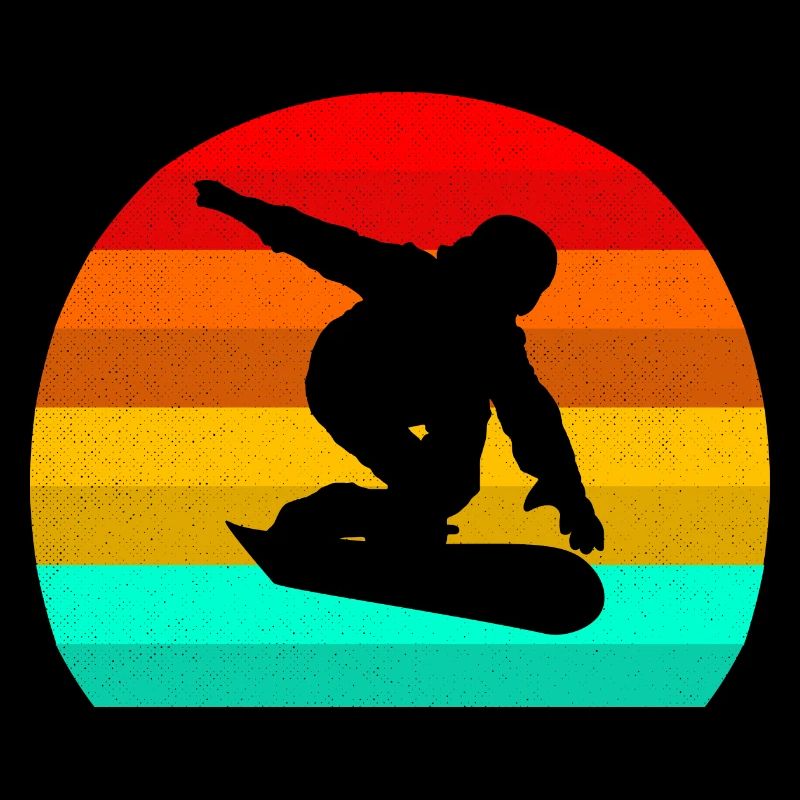 Snowboarder Retro Snowboarding