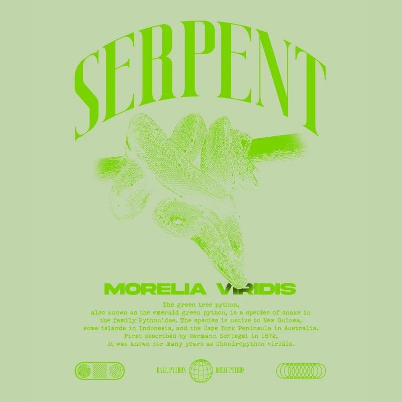 Green Tree Python Modern Reptile Keeper Streetwear