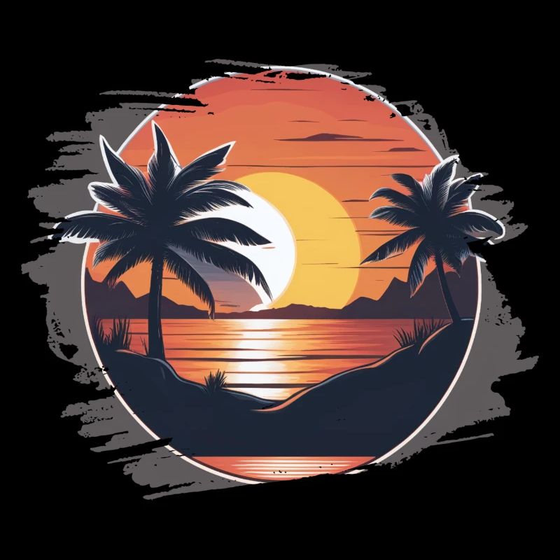 Coucher de soleil sur la plage